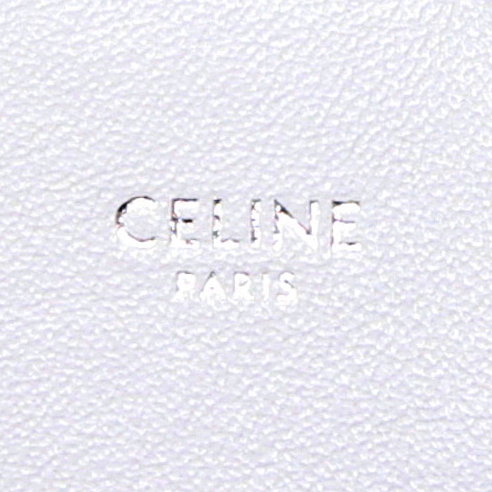 Celine C bag shoulder bag in grey leather - Detail D4