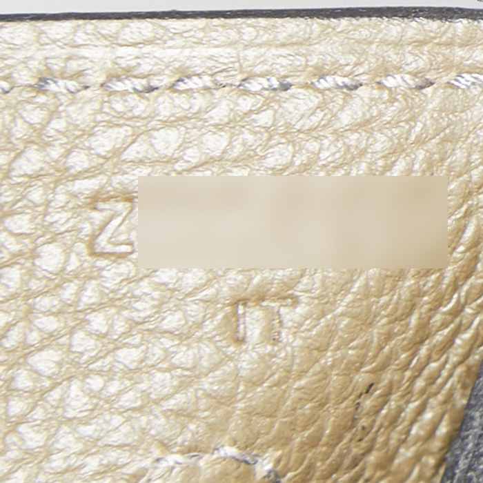 Sac de week end Hermes Haut à Courroies en cuir togo vert-kaki - Detail D5