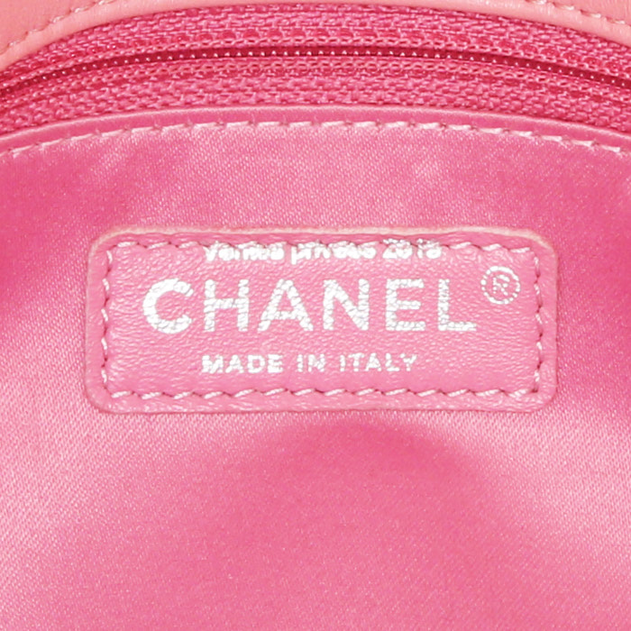 Borsa Chanel Timeless in pelle trapuntata a zigzag rosa - Detail D4