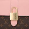 Borsa a tracolla Louis Vuitton  Locky BB in tela monogram marrone e pelle rosa - Detail D1 thumbnail