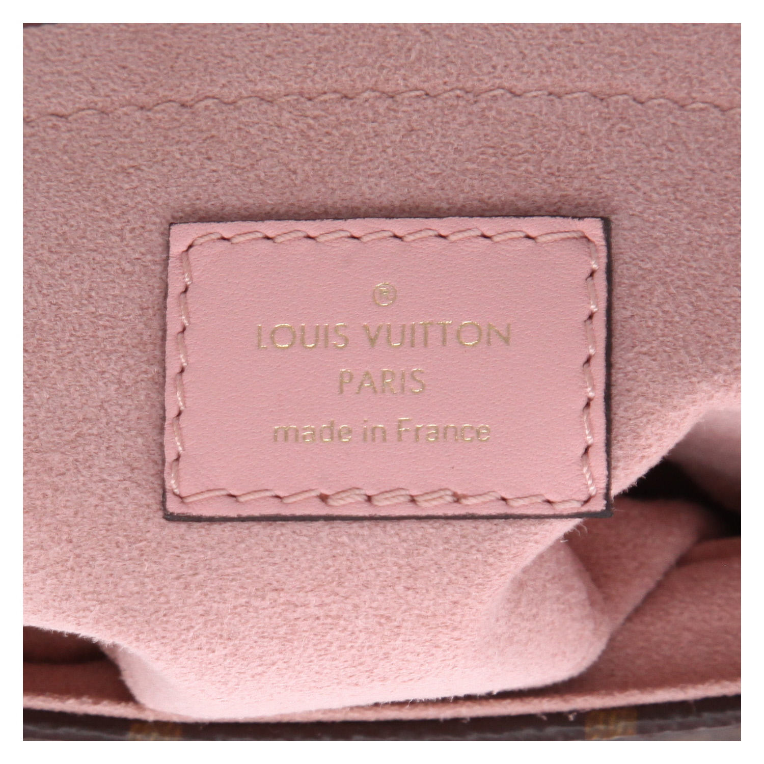 Bolso bandolera Louis Vuitton  Locky BB en lona Monogram marrón y cuero rosa - Detail D9