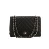 Chanel  Timeless Maxi Jumbo handbag  in black quilted grained leather - 360 thumbnail