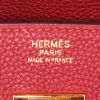 Bolso de mano Hermes Birkin 30 cm en cuero togo rojo granate - Detail D3 thumbnail