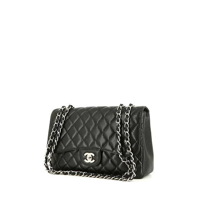 Chanel Timeless Jumbo Shoulder Bag in Black Quilted Leather