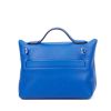 Bolso bandolera Hermès 24/24 mini en cuero togo y cuero swift Bleu France - Detail D2 thumbnail