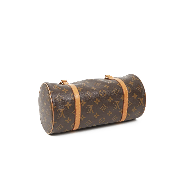 Louis Vuitton Papillon handbag in brown monogram canvas and natural leather - Detail D3
