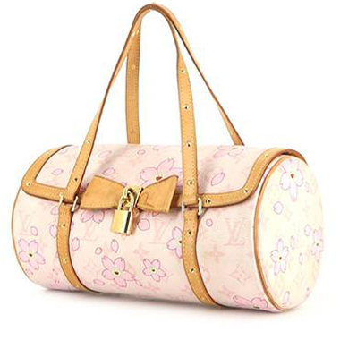 Louis Vuitton Cherry Blossom Monogram Canvas and Leather Papillon Bowler Bag  Louis Vuitton