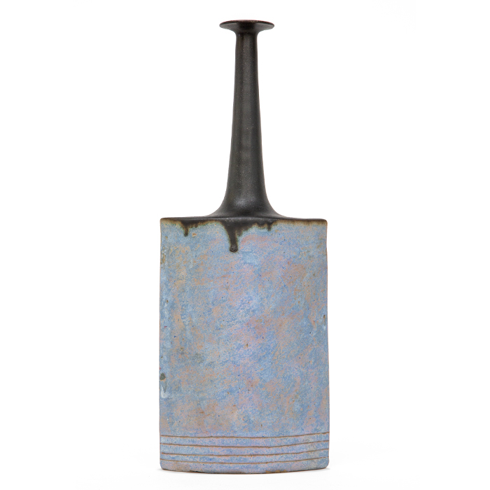 Bruno Gambone, important bottle vase, sculpture in enamelled stoneware, signed, from the 1980's - Detail D1