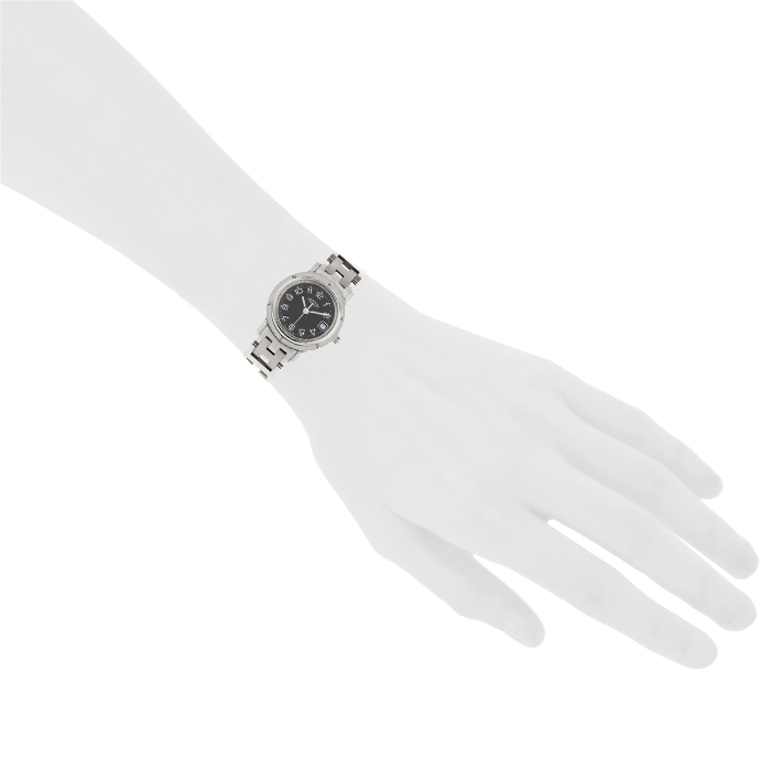 Hermes Clipper watch in stainless steel Ref:  CL4.210 Circa  2000 - Detail D1