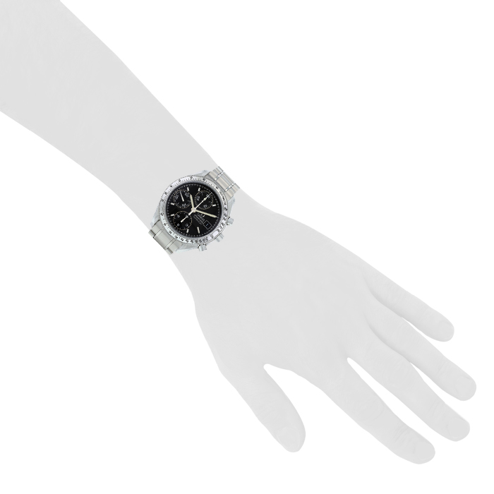 Omega Speedmaster watch in stainless steel Ref:  1750083 Circa  2000 - Detail D1