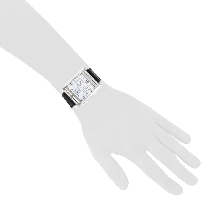 Hermes Cape Cod Chrono watch in stainless steel Ref: CC1.910 Circa 2010 - Detail D1
