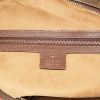 Gucci Bowling handbag in grey monogram canvas and brown leather - Detail D2 thumbnail