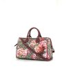Gucci handbag in grey monogram canvas and pink leather - 00pp thumbnail