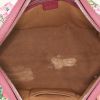 Gucci Boston handbag in grey monogram canvas and pink leather - Detail D3 thumbnail