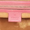Gucci Boston handbag in grey monogram canvas and pink leather - Detail D4 thumbnail