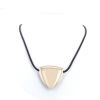 Vhernier necklace in pink gold,  rubber and wood - 360 thumbnail