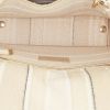 Dior Lady Dior handbag in beige and white canvas - Detail D3 thumbnail