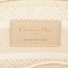 Dior Lady Dior handbag in beige and white canvas - Detail D4 thumbnail