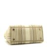 Bolso de mano Dior Lady Dior en lona beige y blanca - Detail D5 thumbnail