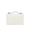 Bolso de mano Prada en cuero saffiano blanco - Detail D2 thumbnail