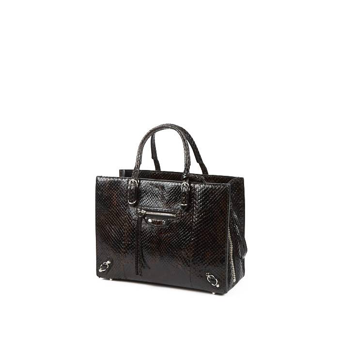 Balenciaga Papier handbag in brown python - 00pp