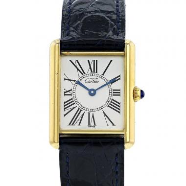 Reloj Cartier Tank Must de plata dorada Ref :  1615 Circa  1980