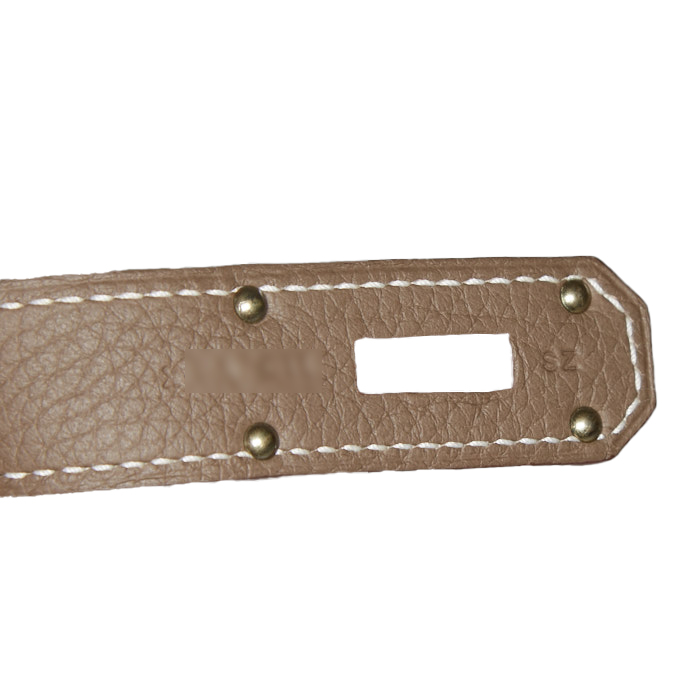 Borsa a tracolla Hermes Jypsiere in pelle togo etoupe - Detail D5