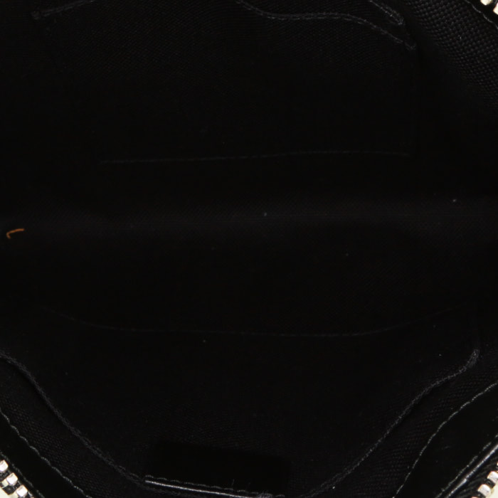 Borsa a tracolla Gucci  Suprême GG in tela monogram cerata nera e grigia - Detail D2
