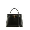 Bolso de mano Hermès Kelly 28 cm en cuero box negro - 360 thumbnail