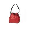 Shopping bag Louis Vuitton petit Noé in pelle Epi rossa e nera - 00pp thumbnail