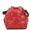 Louis Vuitton petit Noé shopping bag in red and black epi leather - Detail D2 thumbnail