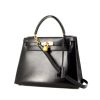 Hermès Kelly 28 cm handbag in black box leather - 00pp thumbnail