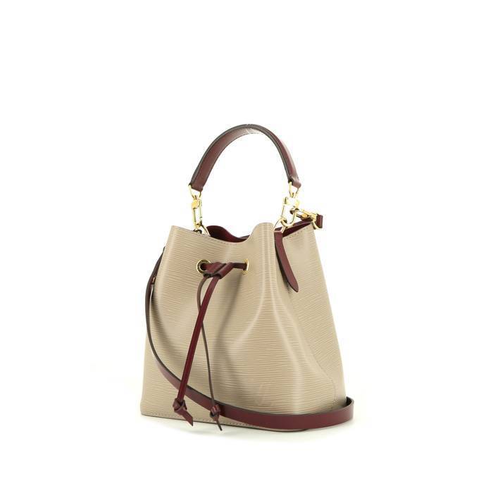 Louis Vuitton NéoNoé handbag in beige epi leather and burgundy leather - 00pp