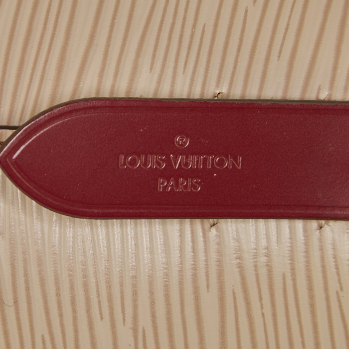 Borsa Louis Vuitton NéoNoé in pelle Epi beige e pelle bordeaux - Detail D4
