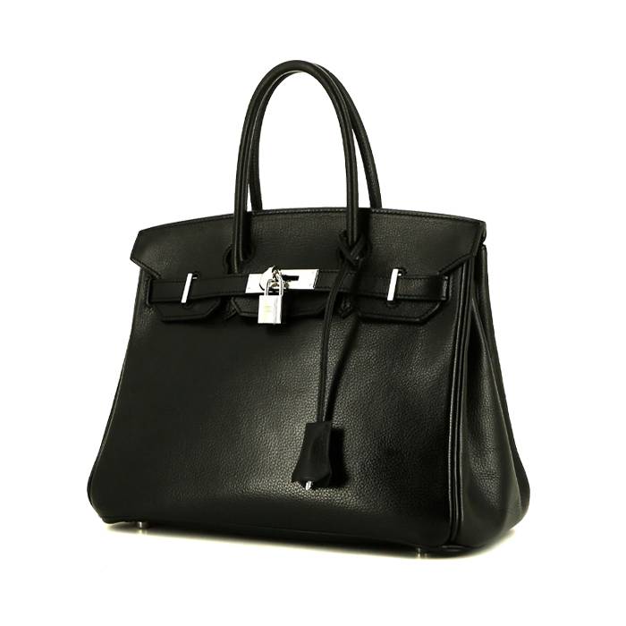Hermes Birkin 30 cm handbag in black togo leather - 00pp