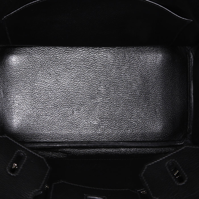 Hermes Birkin 30 cm handbag in black togo leather - Detail D2