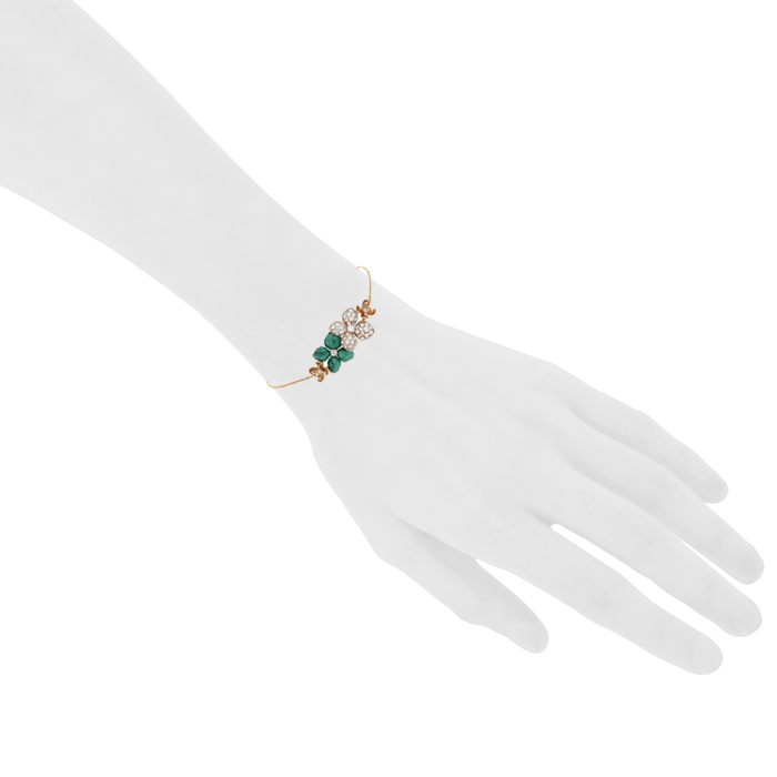 Chaumet Hortensia bracelet in pink gold, malachite and diamonds - Detail D1
