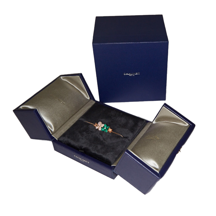 Bracelet Chaumet Hortensia en or rose,  malachite et diamants