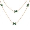 Chaumet Jeux de Liens long necklace in pink gold,  malachite and diamonds - 00pp thumbnail