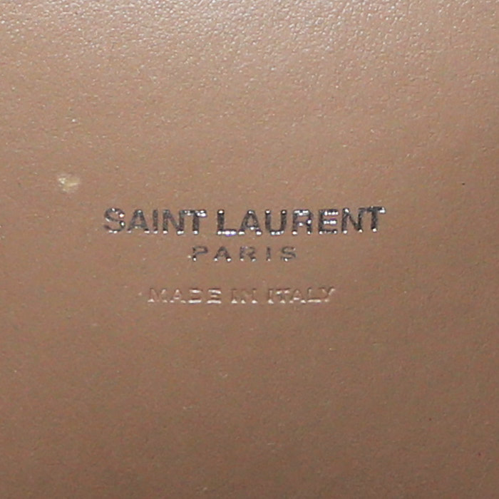 Sac à main Saint Laurent Sac de jour petit modèle en cuir gris - Detail D5