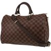 Bolso de mano Louis Vuitton  Speedy 35 en lona a cuadros ébano y cuero marrón - 00pp thumbnail