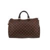 Bolso de mano Louis Vuitton  Speedy 35 en lona a cuadros ébano y cuero marrón - 360 thumbnail