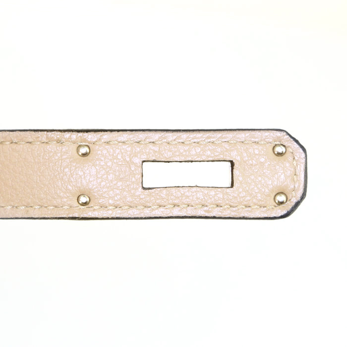 Borsa Hermes Birkin 35 cm in pelle togo grigio tortora - Detail D4