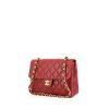 Chanel Timeless handbag in red quilted leather - 00pp thumbnail