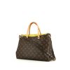Louis Vuitton Pallas handbag in brown monogram canvas and yellow grained leather - 00pp thumbnail