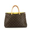 Louis Vuitton Pallas handbag in brown monogram canvas and yellow grained leather - 360 thumbnail