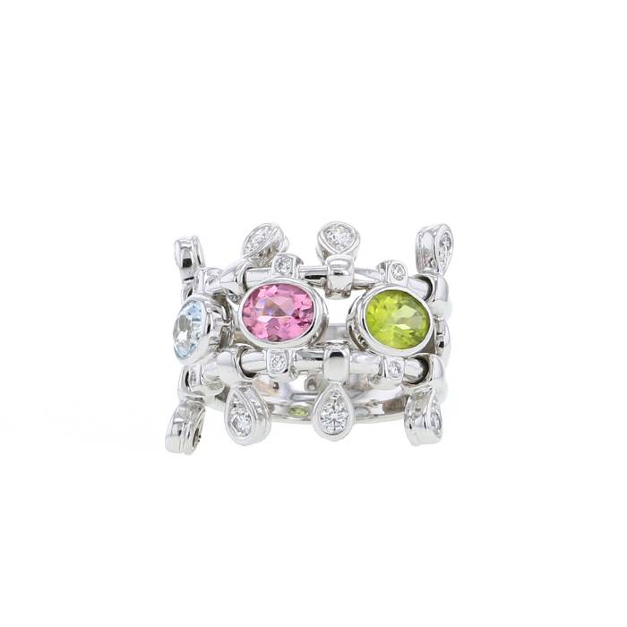 Dior Deux Epices ring in white gold,  diamonds and ornamental stones - 00pp