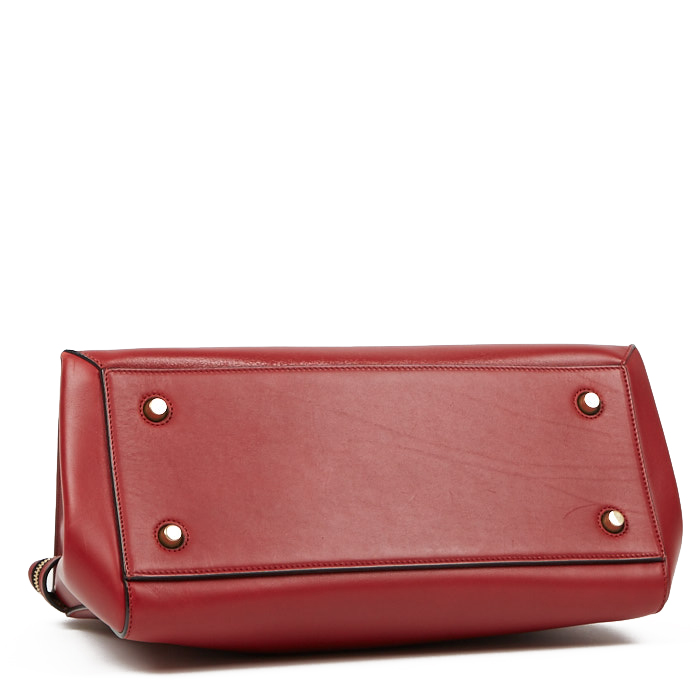 Sac à main Celine Edge en cuir rouge - Detail D3