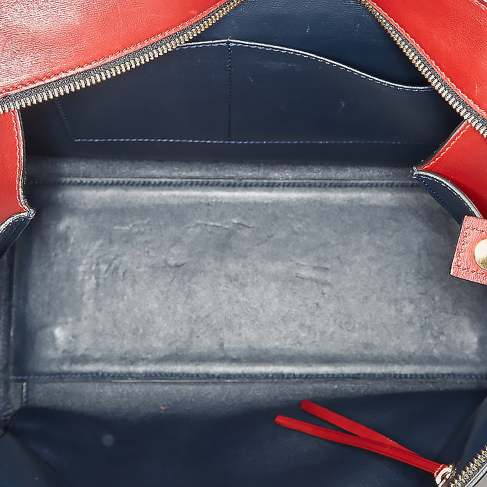 Bolso de mano Celine Edge en cuero rojo - Detail D4