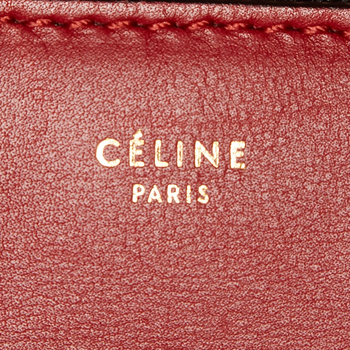 Sac à main Celine Edge en cuir rouge - Detail D5